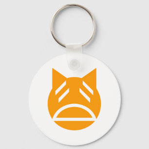 Weary Emoji Cat Nyckelring