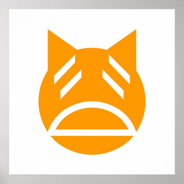Weary Emoji Cat Poster (Framsidan)