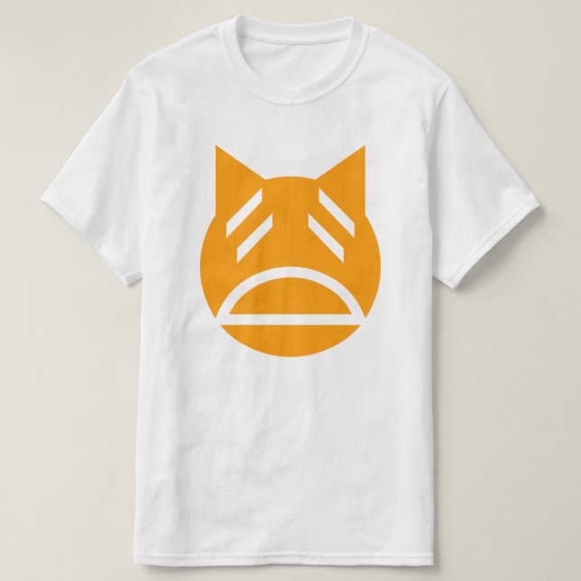 Weary Emoji Cat T Shirt (Design framsida)