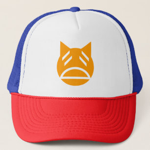 Weary Emoji Cat Truckerkeps