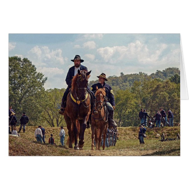 Weary Union Soldiers Hälsningskort (Framsidan Horizontal)