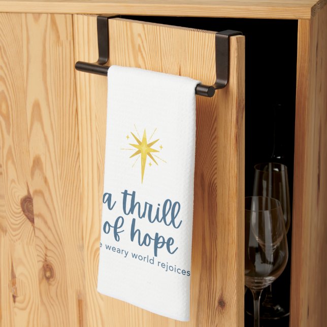 Weary World Rejoices Kitchen Towel Kökshandduk (Thirds Fold)