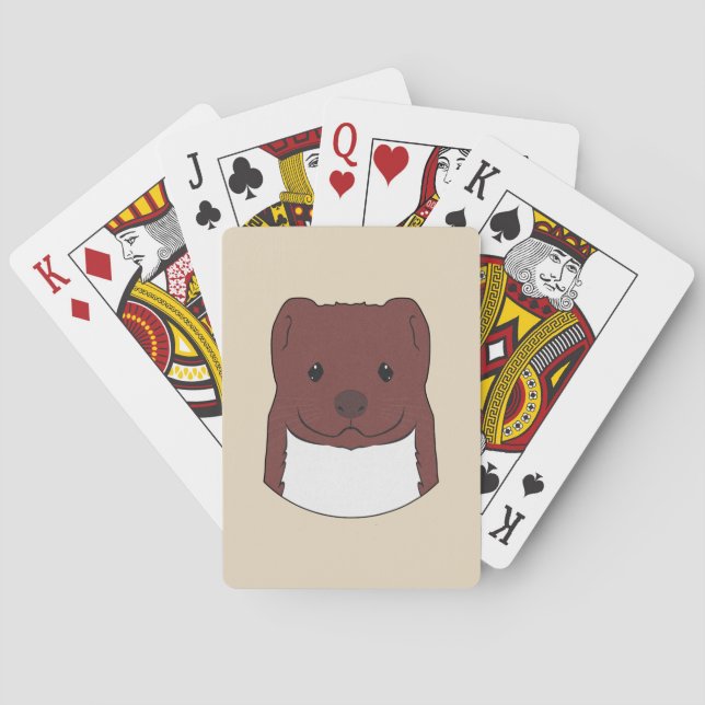 Weasel Ansikte Casinokort (Baksidan)