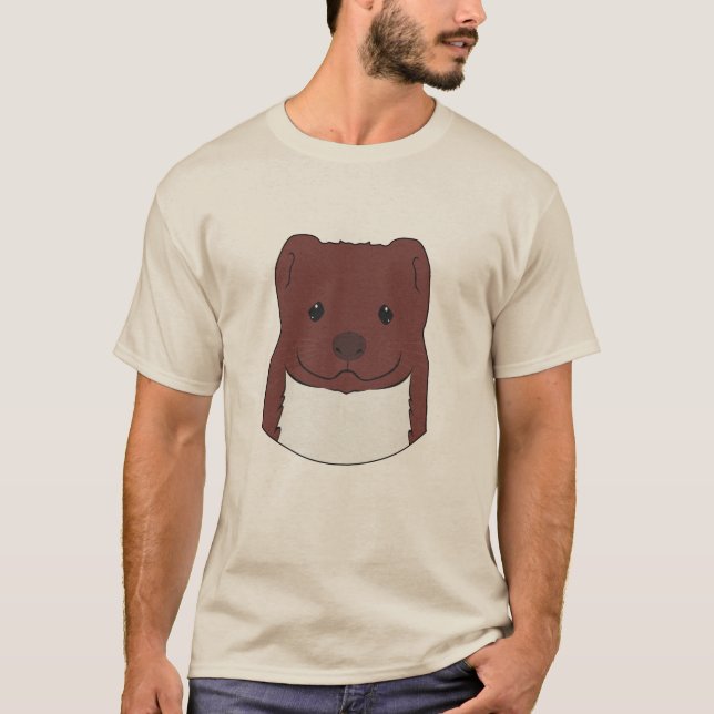 Weasel Ansikte T Shirt (Framsida)