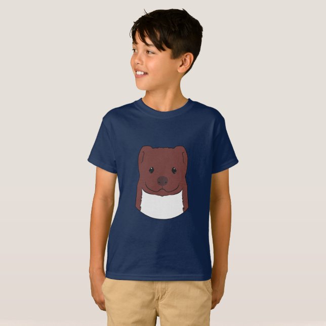 Weasel Ansikte T Shirt (Hel framsida)