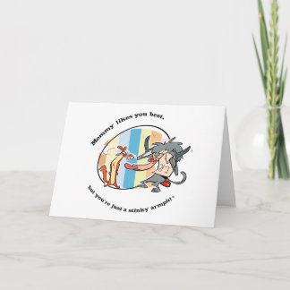 Weasel & Baboon "Mommy Likes You Best" Kort