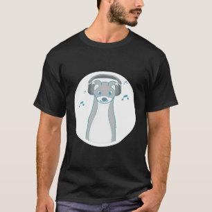 Weasel Forest Animal Music-hörlurar T Shirt
