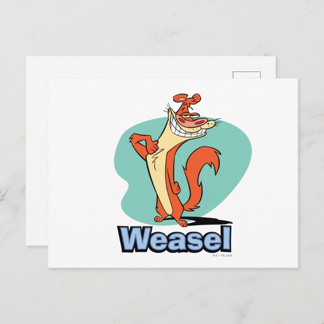 Weasel Proud-grafik Vykort (Fram/baksida)