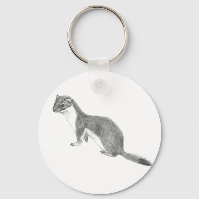Weasel round-nyckelkedja nyckelring (Framsida)
