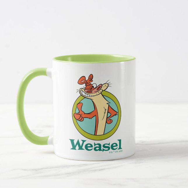 Weasel Thumbs Up Character Graphic Mugg (Vänster)