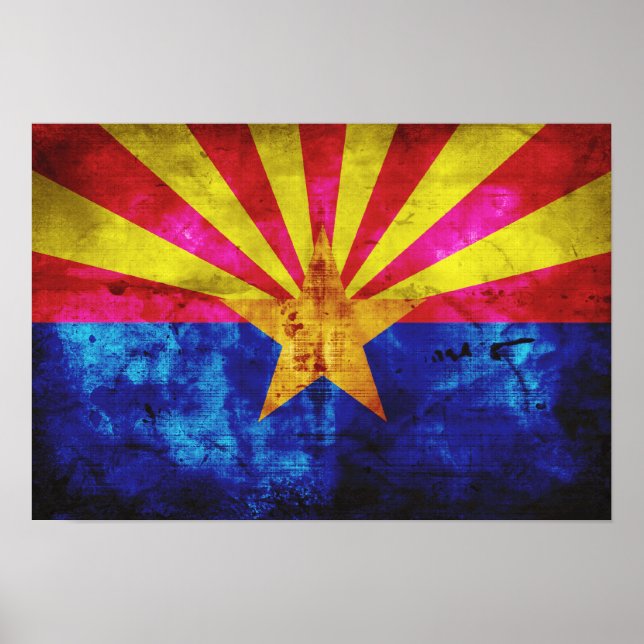 Weasted Arizona Flagga Poster (Framsidan)