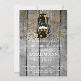 Weasted Barn Wood & Lantern Bachelorette Party Inbjudningar