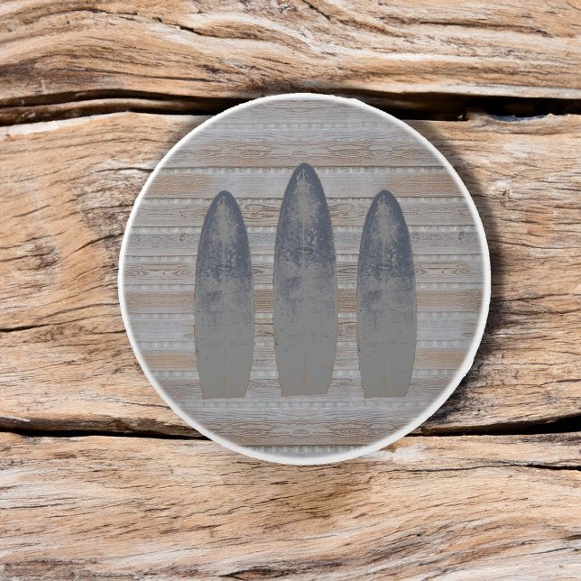 Weasted Beach Driftwood Surfboard Knopp (Weathered Beach Driftwood Surfboard Ceramic Knob)