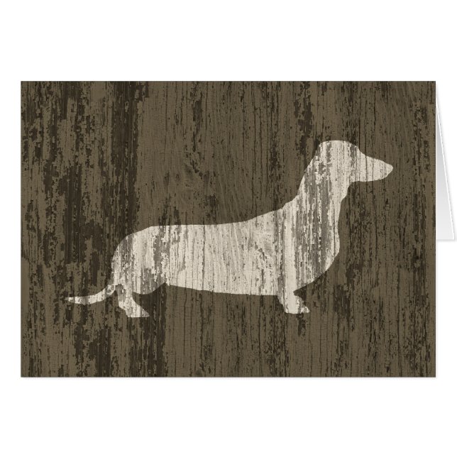 Weasted Dachshund Hälsningskort (Framsidan Horizontal)
