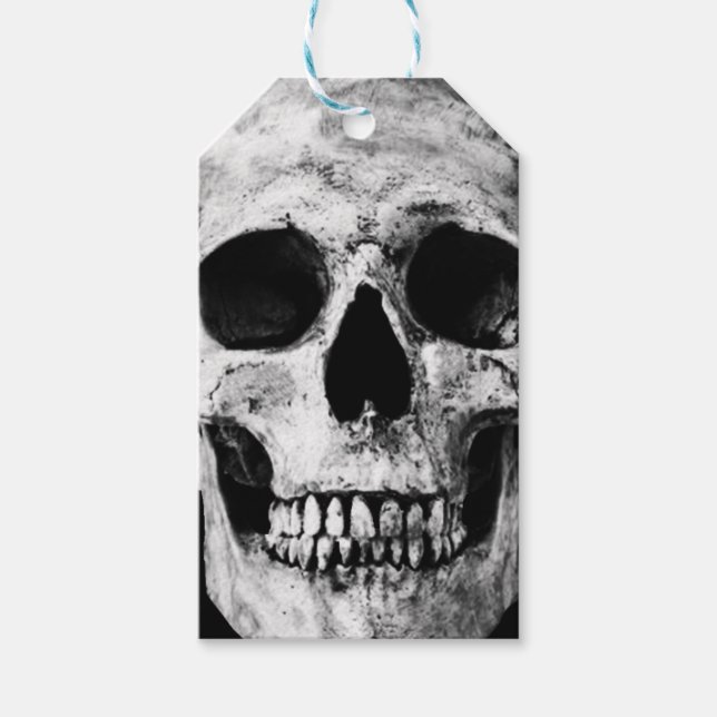 Weasted Old Skull - Black & White Presentetikett (Framsidan)