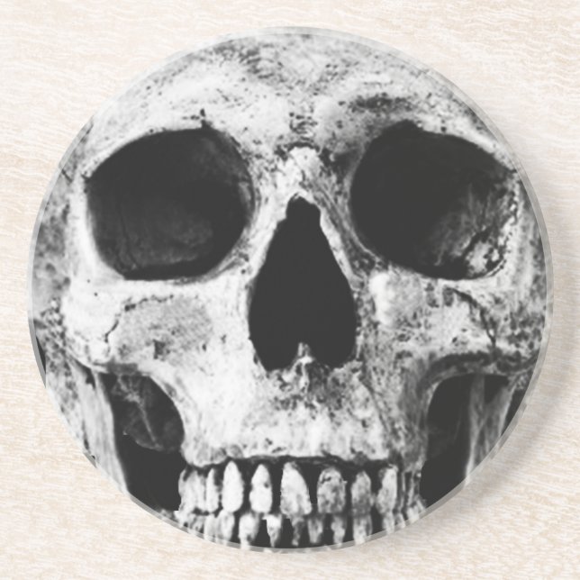Weasted Old Skull - Black & White Underlägg (Framsidan)