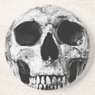 Weasted Old Skull - svartvitt Underlägg