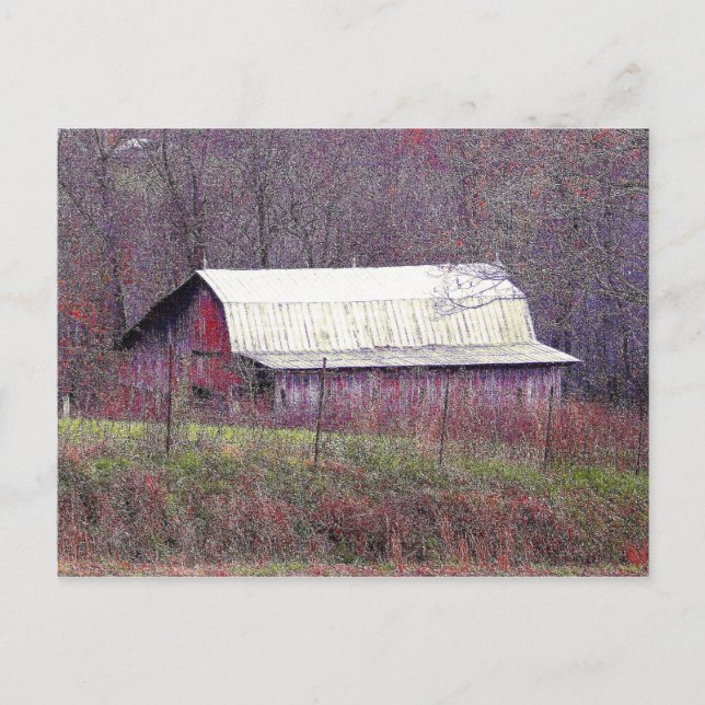 Weasted Red Barn Vykort (Framsida)