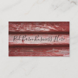 Weasted Red Barn Wood Rustic Visitkort