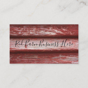 Weasted Red Barn Wood Rustic Visitkort
