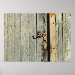 Weasted Rusty Door Handle Poster