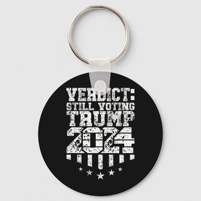 Weasted Text Trump Fortfarande omröstning Felon dö Nyckelring (Framsida)