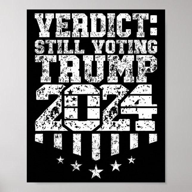 Weasted Text Trump Fortfarande omröstning Felon dö Poster (Framsidan)