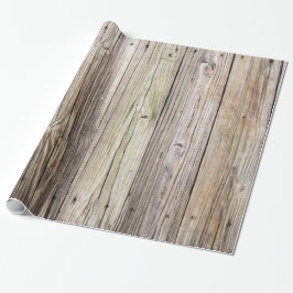 Weasted Wood Boards Wrapping Papper Presentpapper