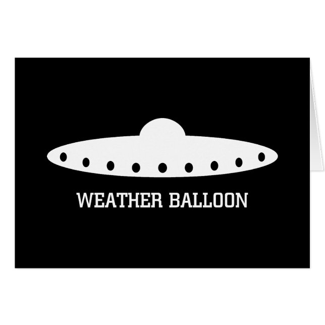 Weather Balloon UFO Hälsningskort (Framsidan Horizontal)