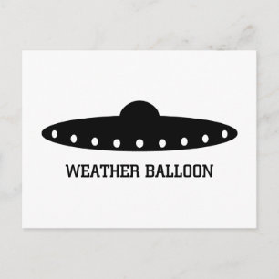 Weather Balloon UFO Vykort