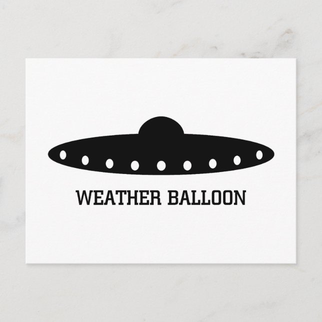 Weather Balloon UFO Vykort (Framsida)