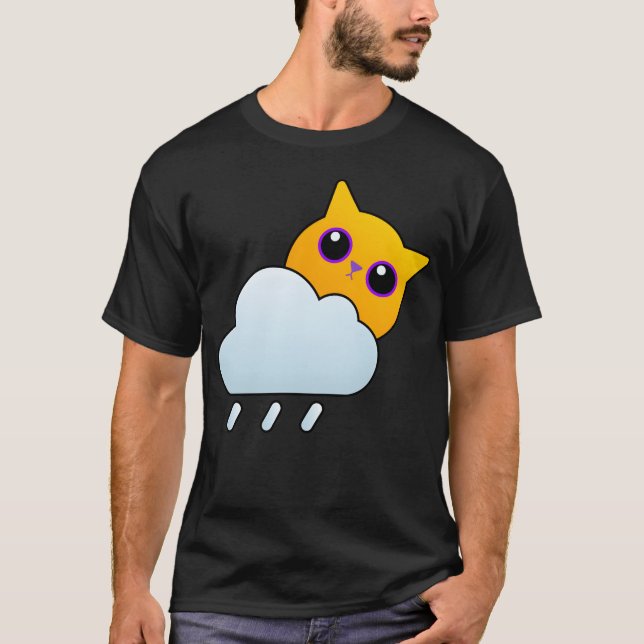 Weather Cat Widget roligt T Shirt (Framsida)