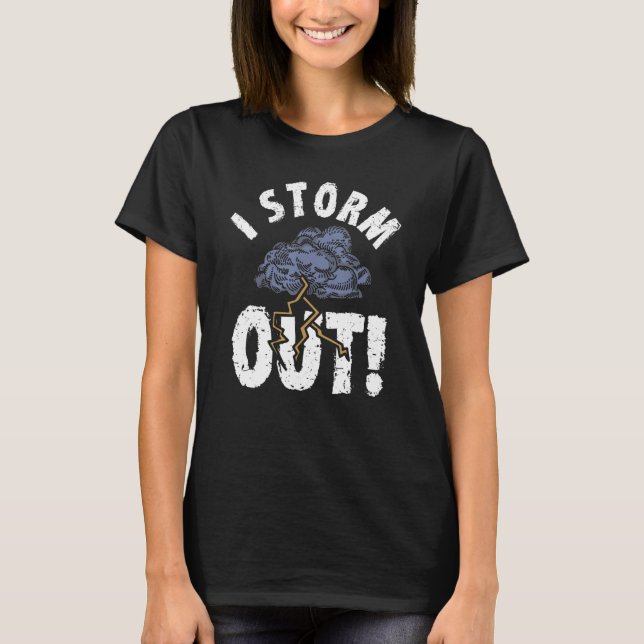 Weather Meteorolog Cloud Storm Chaser T Shirt (Framsida)