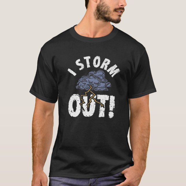 Weather Meteorolog Funny Cloud Storm Chaser T Shirt (Framsida)