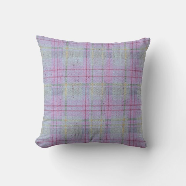 Weathered Lavender Plaid  Kudde (Framsida)
