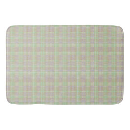 Weathered Neutral Sage Plaid Badrumsmatta