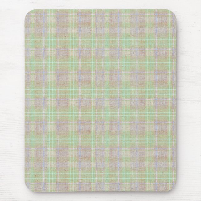 Weathered Neutral Sage Plaid Musmatta (Framsidan)
