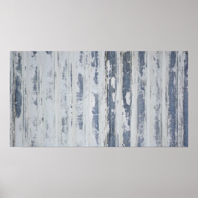 Weathered Painted Corrugated Iron Poster (Framsidan)