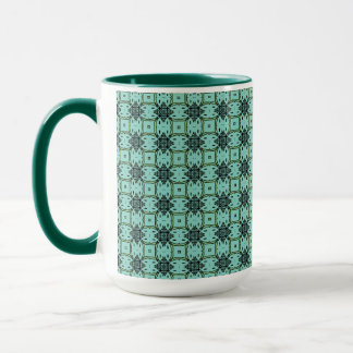 Weave Black på Light Blue Big Mugg