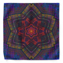 Weave Mandala Lila Gult Red och Blue