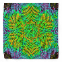 Weave Mandala Orange Grönt och Blue