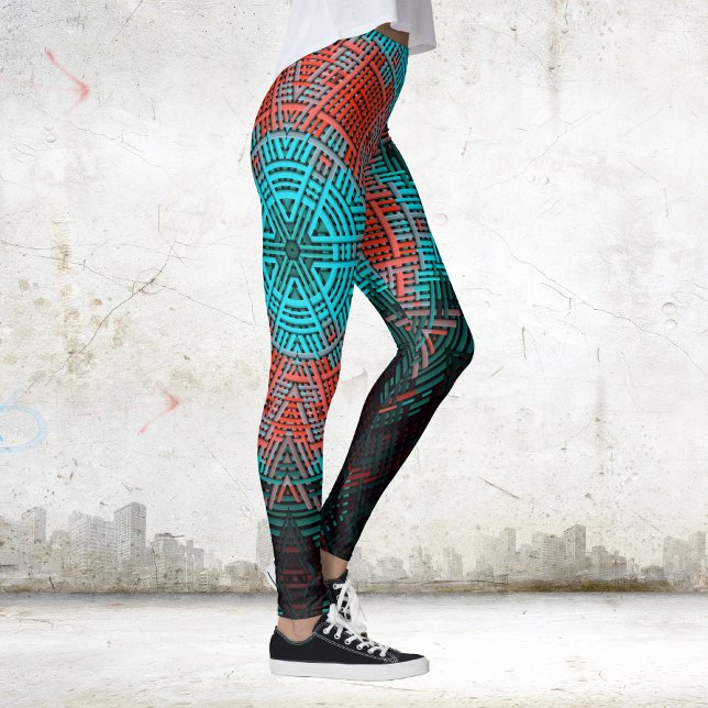 Weave Mandala Red och Blue Leggings (Skapare uppladdad)