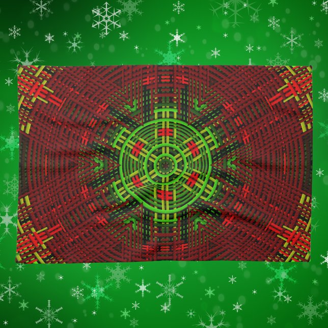 Weave Mandala Red och Grönt Kökshandduk (Skapare uppladdad)