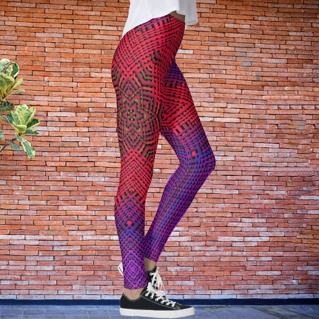 Weave Mandala Red och Lila Leggings (Skapare uppladdad)