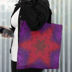 Weave Mandala Red och Lila Tygkasse