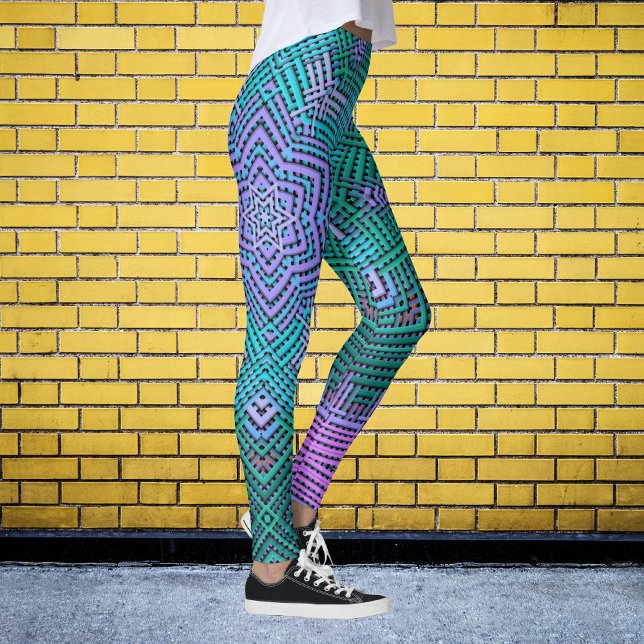 Weave Mandala Rosa och Blue Leggings (Skapare uppladdad)