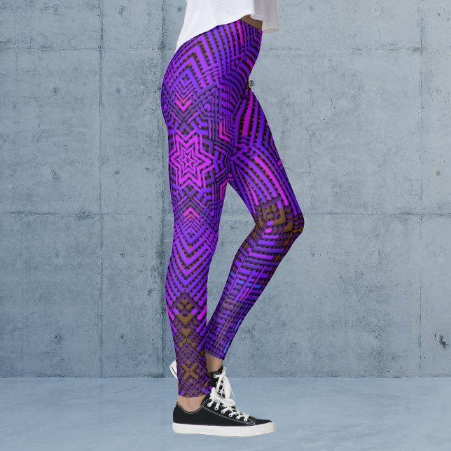 Weave Mandala Rosa och Lila Leggings (Skapare uppladdad)