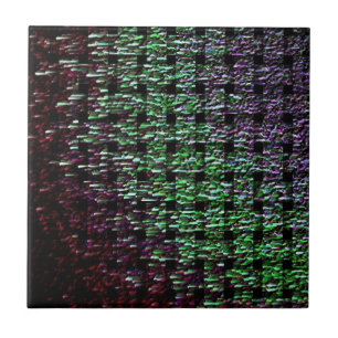 Weave Metalic Lila Grönt Tile Kakelplatta