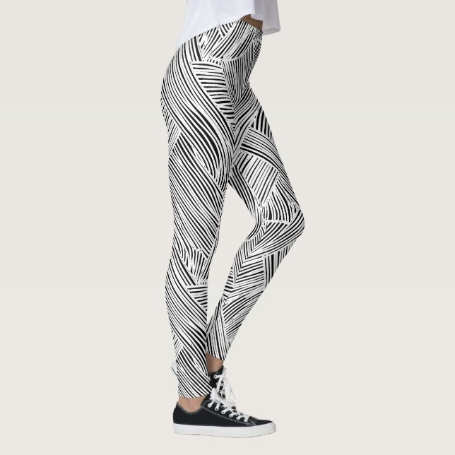 Weave Pattern Design Art  Leggings (Höger)