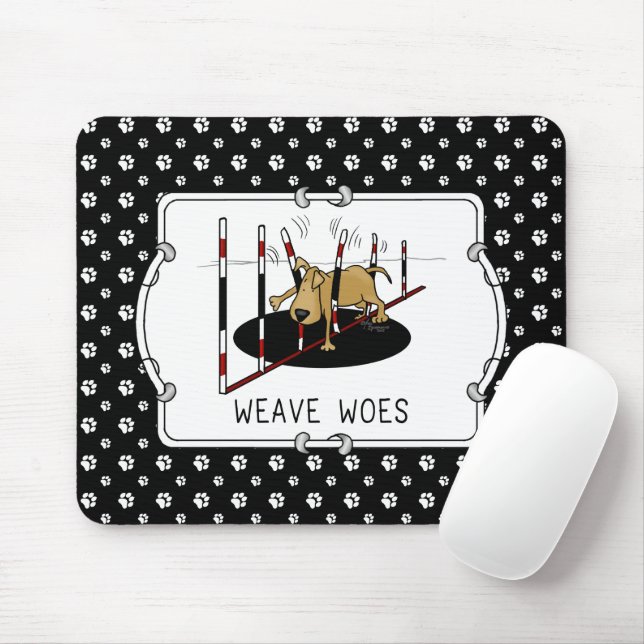 Weave Woes - lustiga fastkedjade hund Musmatta (Med mus)